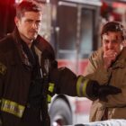 Carver and a frightened man on the scene of an accident