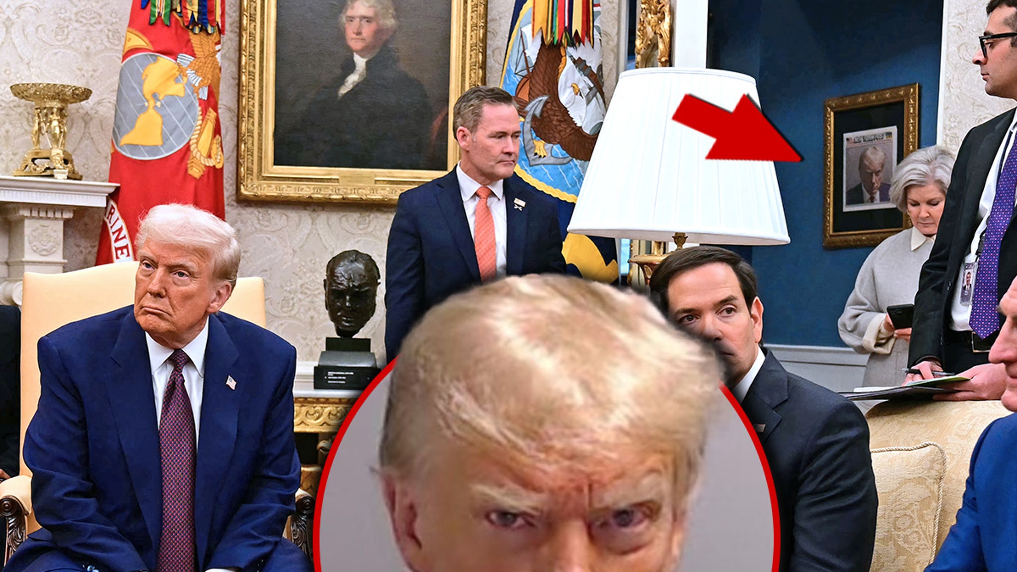 Donald Trump accroche son mug shot à la Maison Blanche durant son second mandat