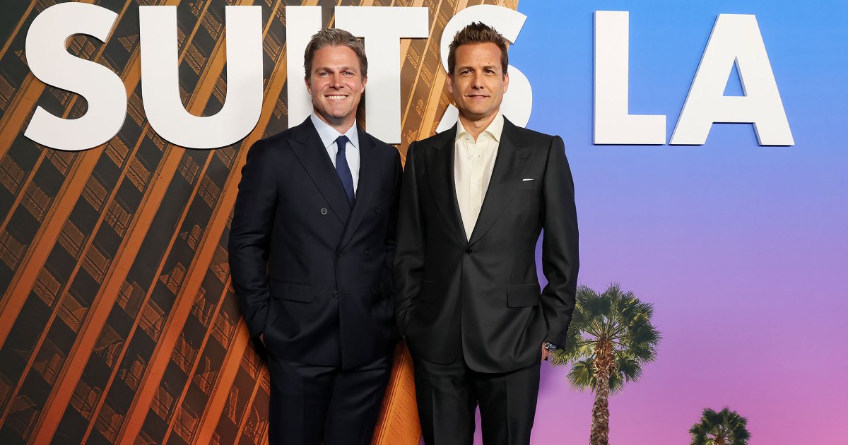 Gabriel Macht et Stephen Amell à la première de Suits à Los Angeles