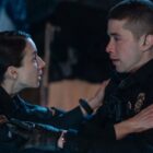 Troian Bellisario and Brandon Larracuente in Prime Video's On Call