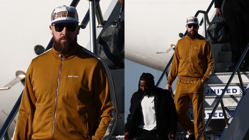 Travis Kelce arrive à Kenner en style avant le Super Bowl LIX