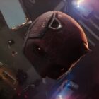 Daredevil mask falling to the ground