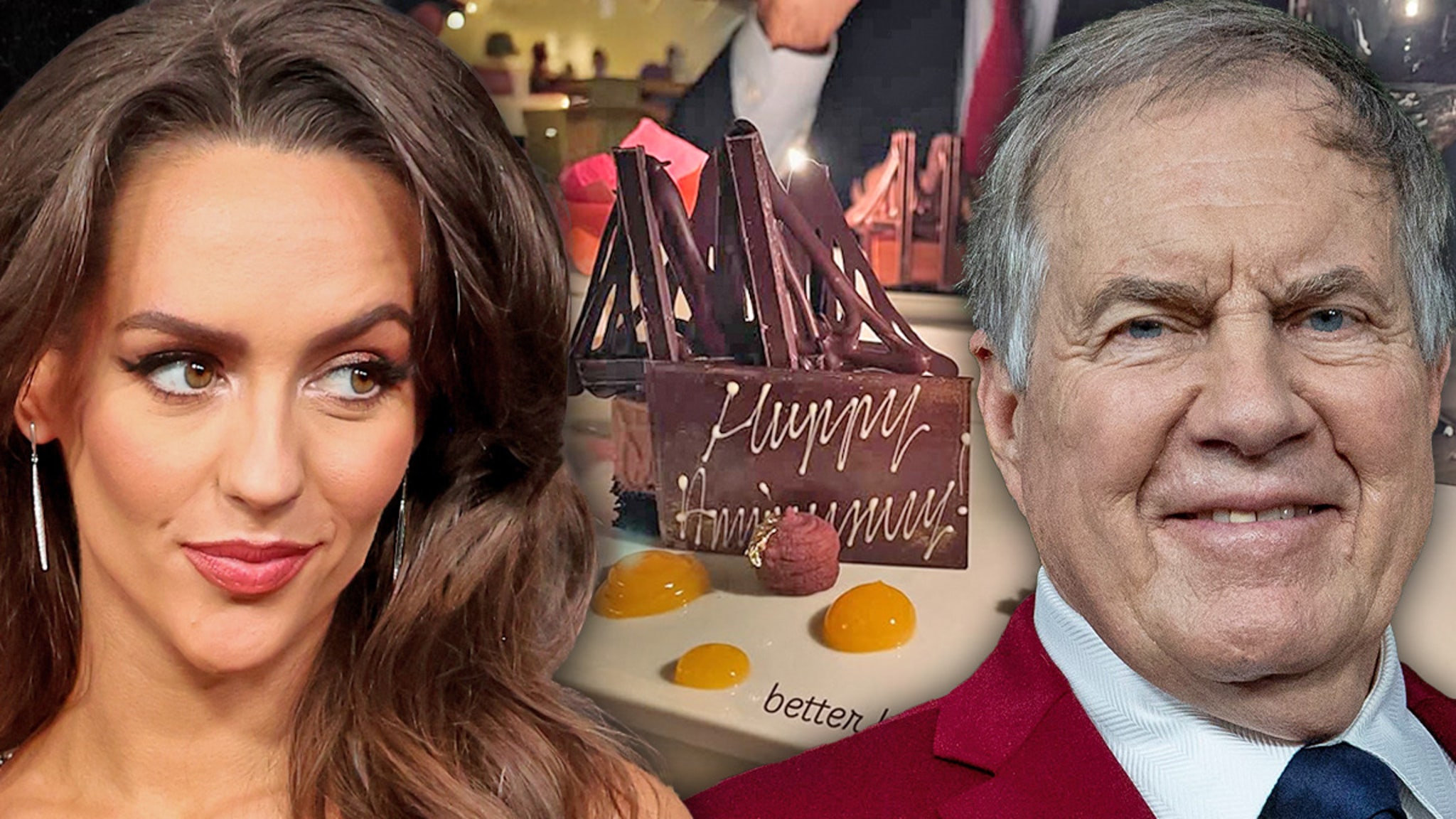 Bill Belichick célèbre son anniversaire avec Jordon Hudson autour d’un gâteau chocolat