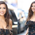 Eva Longoria seen in New York City wearing Michael Kors.