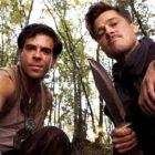 Eli Roth and Brad Pitt in a still from Inglorious Basterds 