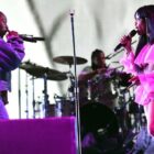 INDIO, CA - APRIL 13:  Rappers Kendrick Lamar (L) and SZA (R) perform on the Coachella stage during week 1, day 1 of the Coachella  Valley Music And Arts Festival on April 13, 2018 in Indio, California.  (Photo by Scott Dudelson/Getty Images for Coachella  )