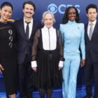 Leah Lewis, Jason Ritter, Kathy Bates, Skye P. Marshall and David Del Rio of Matlock attend the CBSFEST 2025-2026: Schedule Announcement event to celebrate CBS' 2025-2026 primetime lineup at the Paramount Studios lot in Los Angeles on May 7, 2025. The lineup features one new comedy, four action packed dramas, three unscripted series, 18 returning series, sports and special event programming. Photo: Stewart Cook/CBS ©2025 CBS Broadcasting, Inc. All Rights Reserved.