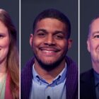 (left from) Jeopardy players Heather Idea, Geoff Barnes, and Chad Heltzel on Friday, May 30, 2025