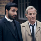 Alphy Kottaram (Rishi Nair), Geordie Keating (Robson Green) in 