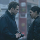 Taron Egerton and Jurnee Smollett in Smoke