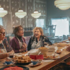 Lorraine Bracco as Roberta, Talia Shire as Teresa, Brenda Vaccaro as Antonella and Vince Vaughn as Joe Scaravella in 'Nonnas.'