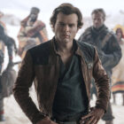 Han Solo character walking through a crowd