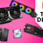 Prime Day PC Components deals including a Nvidia 5060Ti GPU. Text reads 'top deals'