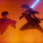 KPOP DEMON HUNTERS - (L-R) Jinu (voice by AHN HYO-SEOP) and Rumi (voice by ARDEN CHO).