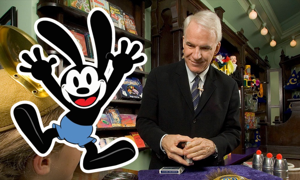 Steve Martin tourne à Disneyland pour la série Oswald