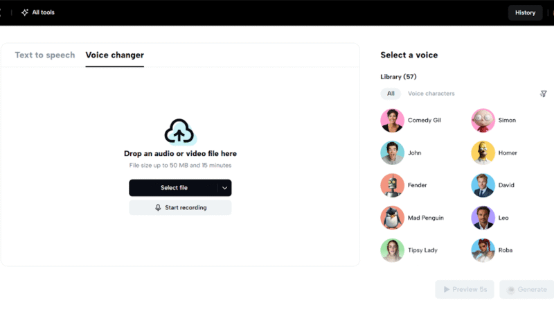 Changeur de voix pour des greetings et messages personnalisés