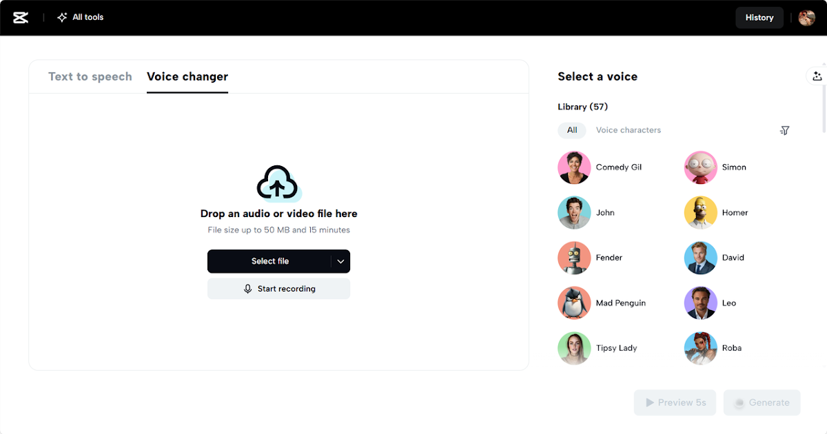 Changeur de voix pour des greetings et messages personnalisés