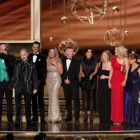 The Traitors team winning an Emmy