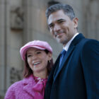Carrie Preston as Elsbeth Tascioni and Ivan Hernandez as Alec Bloom in 