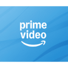 The Prime Video logo, featuring the words prime video in white text with the Amazon smile logo underneath, set against a blue background with subtle wave-like patterns.