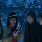 Joe Keery, Gaten Matarazzo, Charlie Heaton, and Natalia Dyer in 