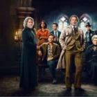 The offical poster of Wake Up Dead Man: A Knives Out Mystery. Image via Netflix