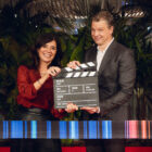 Greg Peters, Netflix co-CEO, and Elisabetta Zenatti, Vice President of Content for Netflix Brazil, during the opening ceremony of the company's new office in São Paulo. Crédito: Marcos Serra Lima/Netflix