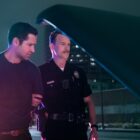 Manuel Garcia-Rulfo as Mickey Haller, Gabriel Hogan as Officer Collins in episode 310 of The Lincoln Lawyer