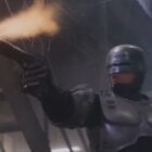 RoboCop firing his gun