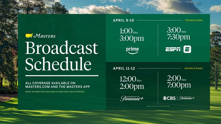 Masters Tournament 90 : Tout sur le lancement sur Amazon Prime Video ce 9 avril.