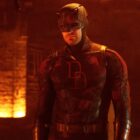 Matt Murdock wearing his Daredevil suit in an underground lair in Daredevil: Born Again season 2 episode 6
