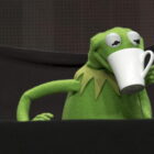 Kermit the Frog attends a panel for the Disney-ABC television series "The Muppets" during the Television Critics Associati...