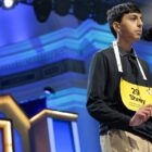 WASHINGTON, DC - MAY 28: Speller Shrey Parikh, 14, correctly spells a word in the Final round of the Scripps National Spelling Bee at Constitution Hall on May 28, 2026 in Washington, DC. A total of 247 spellers, ranging in age from 9 to 15, are competing throughout the week in the 2026 Scripps National Spelling Bee. (Photo by Heather Diehl/Getty Images)