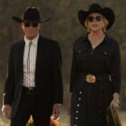 Everett and Beulah walk through a graveyard in funeral attire