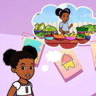 This image released by Disney shows animated character Gracie, voiced by Gracie Hollingsworth, in a scene from the series "Gracie