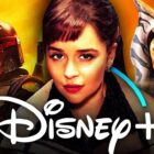 Emilia Clarke as Qi'ra, Star Wars characters Boba Fett and Ahsoka, Disney Plus logo