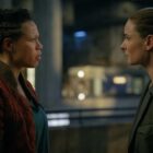 Silo Season 3 Episode 3 A Dark Web Remmie Milner and Rebecca Ferguson in "Silo," now streaming on Apple TV.
