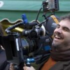 Alfonso Cuaron, emphatically not on the set of a James Bond movie.