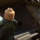 Lego Mandalorian with Migs, from the upcoming Lego Mandalorian special.