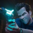 animated man aiming a futuristic ray gun
