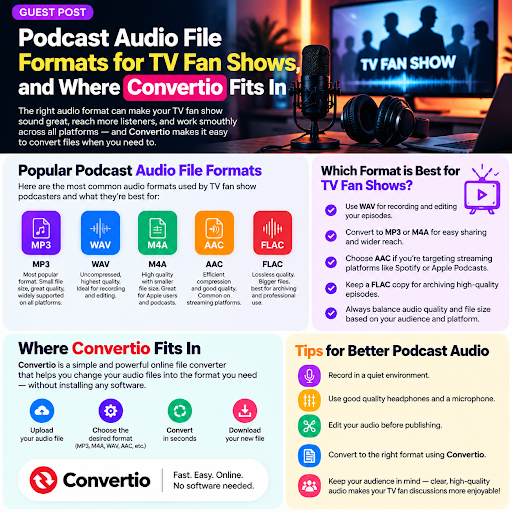 Podcast Audio File Formats pour les séries TV : Tout ce que vous devez savoir sur Convertio.