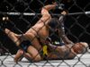 Beneil Dairush unloads on Charles Oliveira during UFC 289 inside Rogers Arena on June 11, 2023. (Ben Lypka/Abbotsford News)
