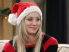 Kaley Cuoco wearing santa hat in 